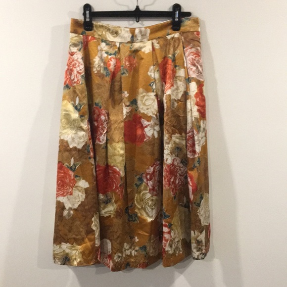 TAHARI ASL Inverted Pleat Floral Skirt Size 6 - Picture 11 of 12
